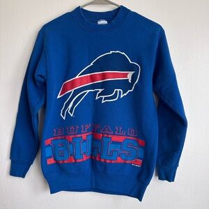 Youth Royal Blue Buffalo Bills Logo Crewneck Sweatshirt